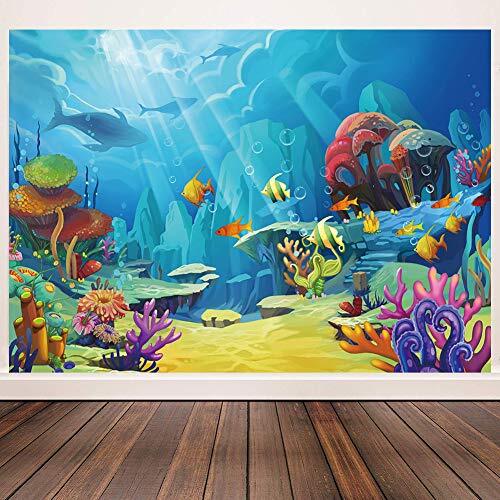 Under The Sea Backdrop Ocean Little Mermaid Backdrop Background for 7′x5′