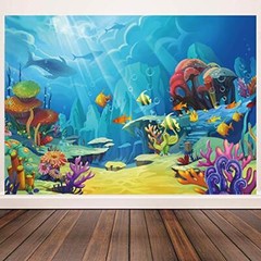 Under The Sea Backdrop Ocean Little Mermaid Backdrop Background for 7′x5′
