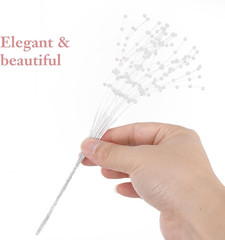 100Pcs White Pearl Beads String: 22In Durable Abs Plastic Wedding Decorations D