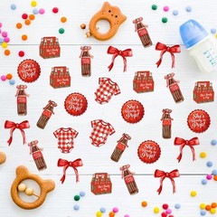 200 PCS Shes Ready to Pop Confetti Baby Shower Party Decorations Scatter