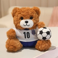 2026 Soccer Teddy Bear Plush Toy Stuffed Animal with Ball Fan Gift