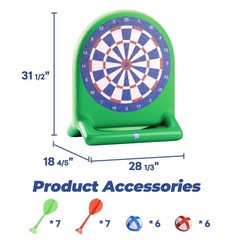 Kids Inflatable Tic-Tac-Toe Pool Toy, Fun Swimming Pool Soft Ball Toss Game, …