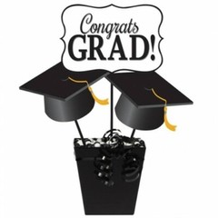 Graduation Mortar Board Centerpiece Sticks 6″ x 10″ 3 Pack Grad Decorations
