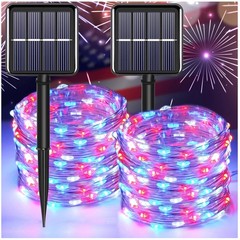Patriotic Outdoor Decorations – Solar Fairy Lights