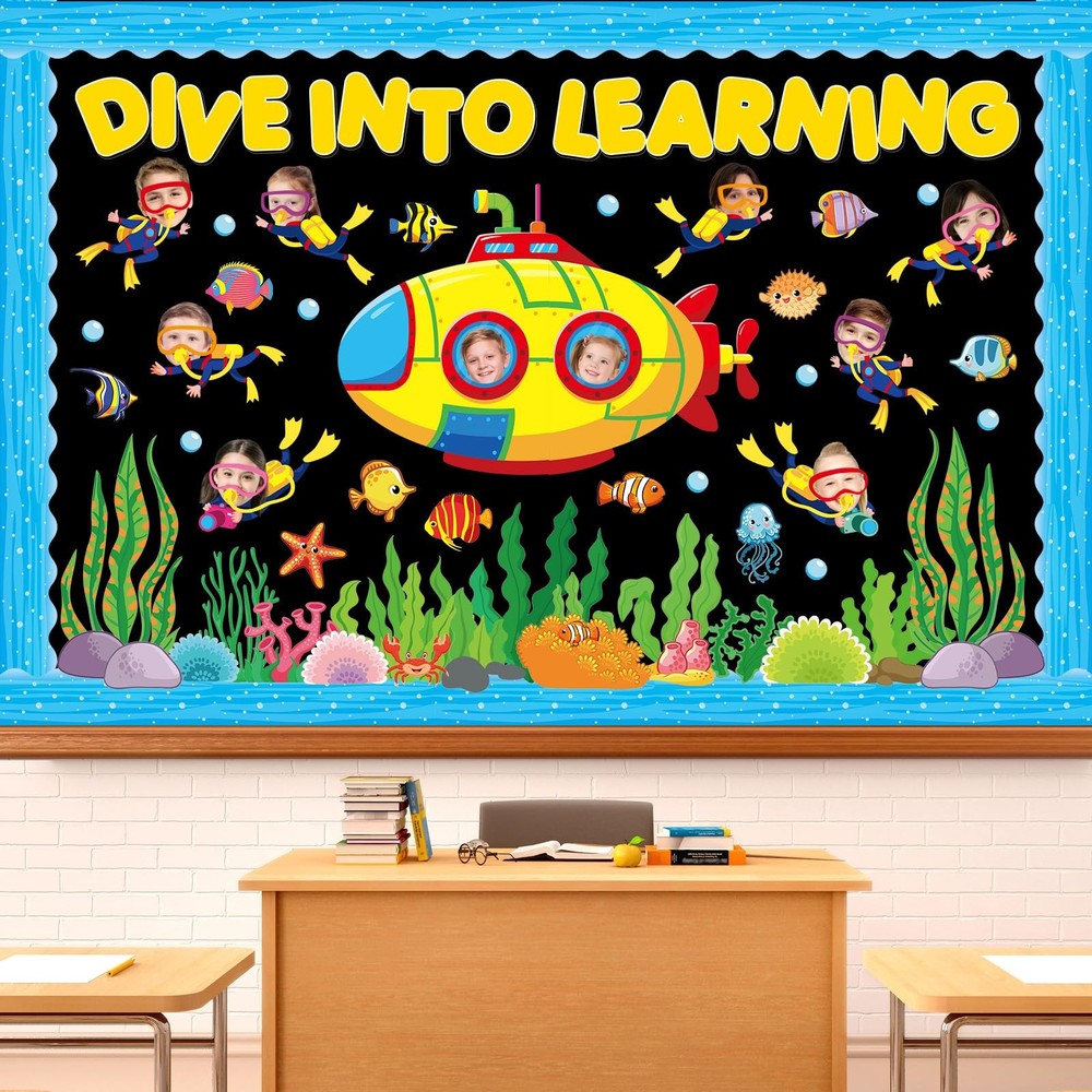 Back to School Bulletin Board Decor Under The Sea Ocean Fish 89 PCS