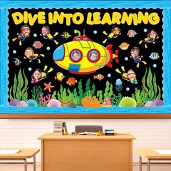 Back to School Bulletin Board Decor Under The Sea Ocean Fish 89 PCS