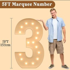 IMPRSV 5-D PARTY FOAM LETTERS MARQUEE CROWN HEART NUMBERS LIGHTS Decorations