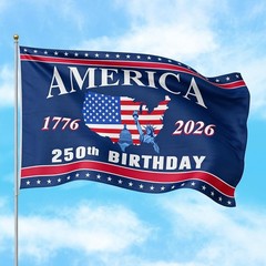 3×5 Ft Indoor/Outdoor Double-Sided Flag – Celebrate 250th Independence Day