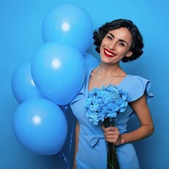 129pcs Light Balloons Different Sizes 18 12 10 5 Inch for Garland Arch Blue
