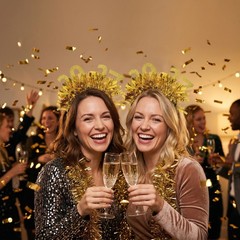 2pcs 2027 New Year Hair Hoop, Sequin Happy New Year Headband Tiara Sparkling