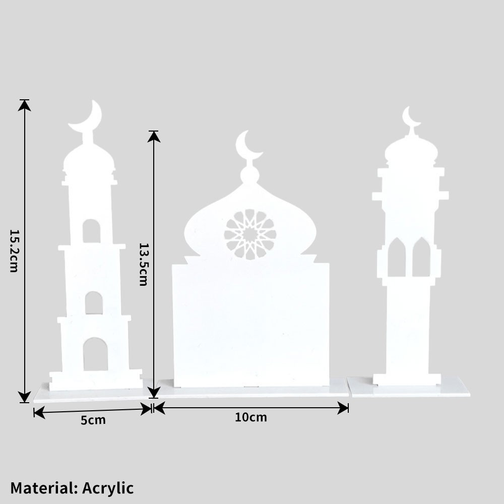 Muslim Ramadan Festival Black White Solid Color Acrylic Desktop Ornaments JQ