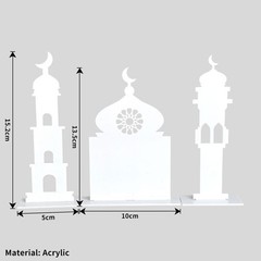 Muslim Ramadan Festival Black White Solid Color Acrylic Desktop Ornaments JQ