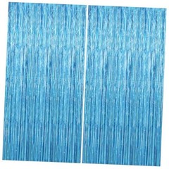 2 Pack Party Decorations Blue Streamers Fringe Backdrop Ocean 2 Pcs Sky Blue