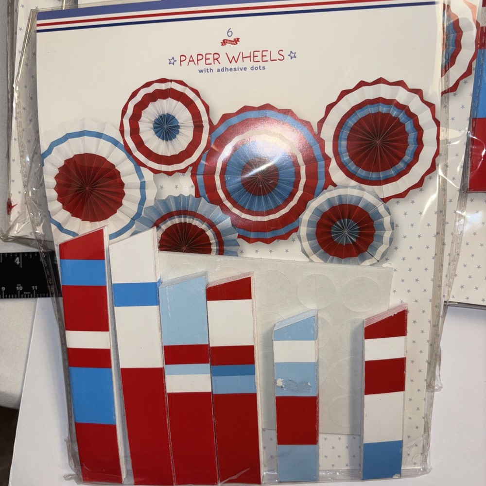 Centennial July 4th 2 Packs Of Crepe Paper Wheels Target Party Decorations New