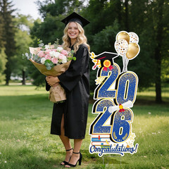2026 Graduation Decorations Yard Sign, 3.5 FT Tall Class of 2026 Congrats Grad Y
