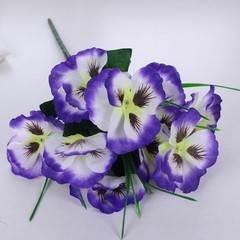 Silk Pansy Artificial Flowers 36cm Tall for Wedding Decor for hotel Landscaping
