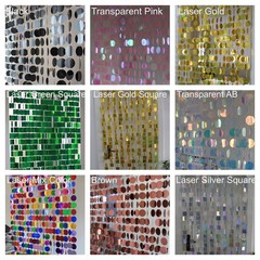 Sequin Curtain Panel: Festival Party Backdrop, Customizable Length
