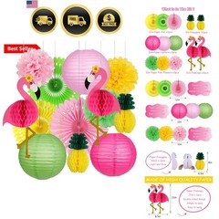 Flamingo Party Supplies, Hawaiian Party Decorations Flamingo and Pineapple Ho…