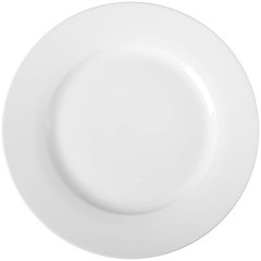 Amazon Basics 6-Piece White Dinner Plate Set, Microwave 10.5 inches,