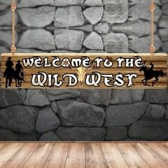 Welcome to the Wild West Banner: 5.1ft Colorful Backdrop for Western Parties