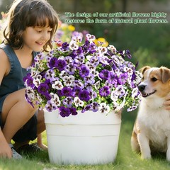Waipfaru 36 Bundles Artificial Pansy Flowers for Outdoor, UV Resistant Faux S…