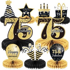 9 Pieces 75th Birthday decorations 75th birthday centerpieces for Tables Deco…