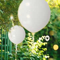 Asiyuhy White Balloons 100 Pack 12 Inch White Latex Party Balloons 2 Rolls Of