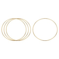 4 Pcs Metal Hoops for Crafts, 6.3 Inch Dream Catcher Rings, Gold