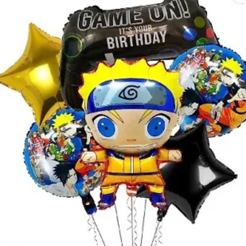 ( 6 PCS) Anime Naruto Birthday Party Decorations,Balloon 1 Set U.S.New