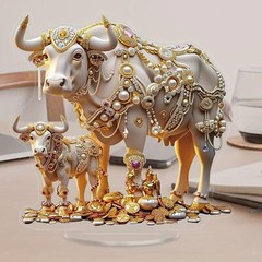 Acrylic Cows Table Decoration 2D Flat Sign Party Decoration Unique Ideal Gift