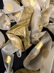 70 Piece Balloon Arch Spray Collection Latex Gold & Clear Gold Filled Balloons