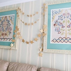 3 Pcs Stars Hanging Paper Garlands Wedding Party Birthday Baby Shower Decoration