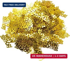 Happy Birthday Gold Confetti for Table – Party Decoration Supplies, Perfect for
