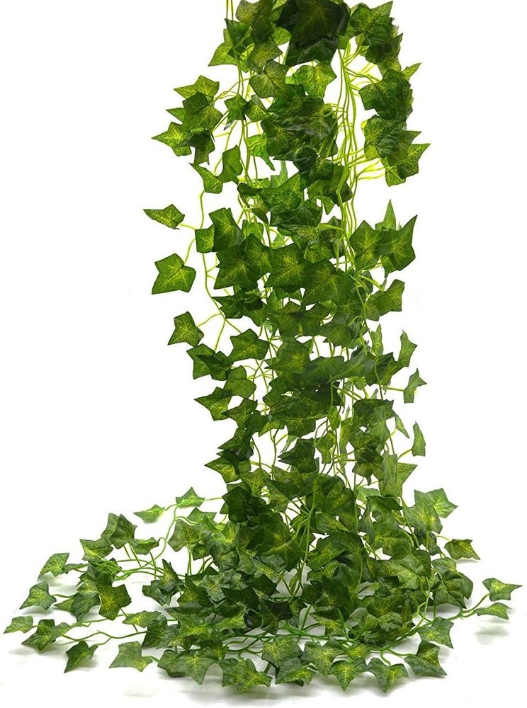 Beebel Ivy Garland 85Ft 12 Strands Artificial Fake Leaves Greenery Green