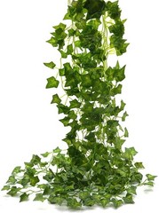 Beebel Ivy Garland 85Ft 12 Strands Artificial Fake Leaves Greenery Green