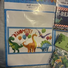 Dinomite Wall Mural Dinosaur Party Wall Decorations Birthday confetti stickers