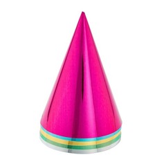 50 Pack Metallic Party Hats Cone Set Blue Green Gold Silver Pink Kids Adults