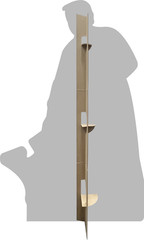 H38320 Donald Trump Lincoln Memorial Reflecting Pool Paint Cardboard Cutout Stan