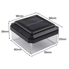 Outdoor Solar Fence Light LED Warm White Light for Various Fence Post Sizes