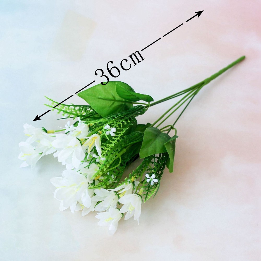 US 4pcs 20 Head Simulation Lily Flower Real Touch Fake Atmosphere Decor Outdoor