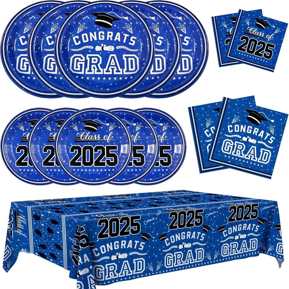 Graduation Decorations 2025 – Party -121 Pack – Blue