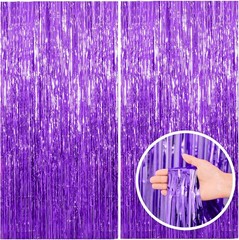 Shiny Purple Foil Fringe Backdrop Streamers – Perfect for All Celebrations