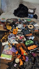 Halloween Party Decor Lot OVER 200 PCS.TREAT BAGS TO DECORATIONS SEE SEE
