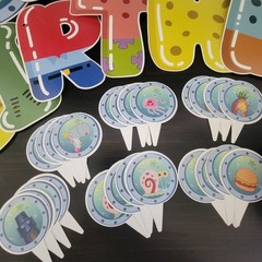 Spongebob Squarepants Birthday Party Decorations Supplies Background Cupcake