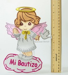 10 PINK FOAM ANGELS BAPTISM DECORATION CENTERPIECE RECUERDOS 9″ TALL Bautizo