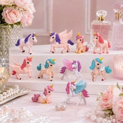 20 Pcs Unicorn Cake Toppers Miniature Unicorn Cupcake Toppers Tiny Flying Hor…