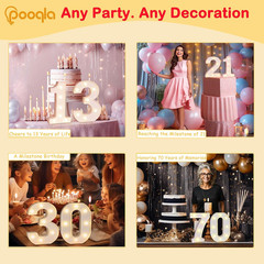 50Th Birthday Decorations for Women Men, Light up Numbers 50 for Party Table Bac