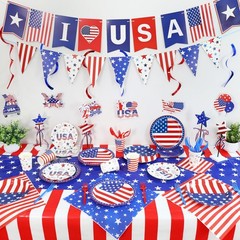 Bolake 250th Anniversary US Decorations Serve 24 Memorial Various sizes, Blue