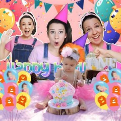 Ms Rachel Backdrop Kids Birthday Party Decoration Banner Background Vinyl 5x3ft