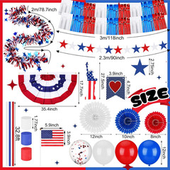 250th Anniversary Parade Car Decoration Kit – 4th of July Golf Cart Set